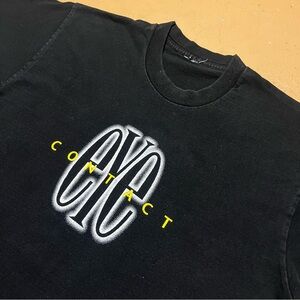 Vintage 90’s Dating Hotline Graphic Black Shirt Eye Contact XL